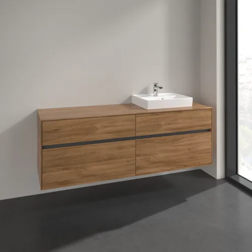 VILLEROY BOCH Toaletní skříňka Collaro, 4 výsuvy, 1600 x 548 x 500 mm, dub Kansas #C07900RH, obrázek 2