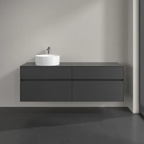 VILLEROY BOCH Toaletní skříňka Collaro, 4 výsuvy, 1600 x 548 x 500 mm, grafitová / grafitová #C05000VR, obrázek 3