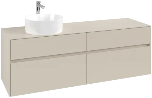 VILLEROY BOCH Toaletní skříňka Collaro, 4 výsuvy, 1600 x 548 x 500 mm, Cashmere Grey / Cashmere Grey #C05000VN