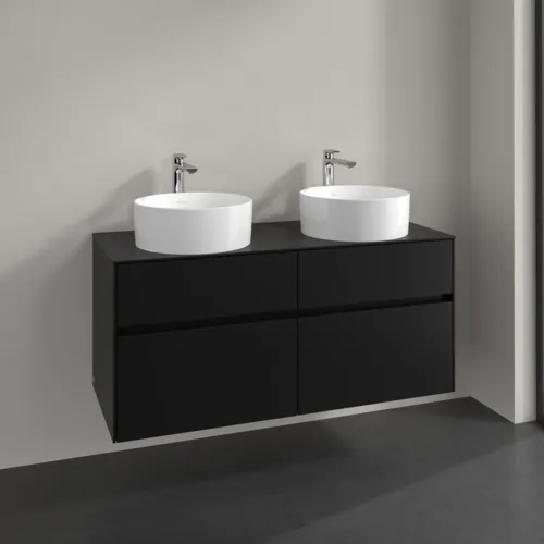 VILLEROY BOCH Toaletní skříňka Collaro, 4 výsuvy, 1200 x 548 x 500 mm, Volcano Black / Volcano Black #C04400VL, obrázek 2