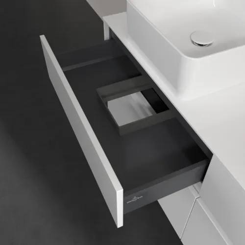 VILLEROY BOCH Toaletní skříňka Collaro, 4 výsuvy, 1400 x 548 x 500 mm, lesklá bílá / lesklá bílá #C04800DH, obrázek 7