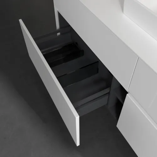 VILLEROY BOCH Toaletní skříňka Collaro, 4 výsuvy, 1600 x 548 x 500 mm, lesklá bílá / lesklá bílá #C07700DH, obrázek 6