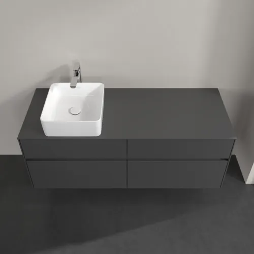 VILLEROY BOCH Toaletní skříňka Collaro, 4 výsuvy, 1400 x 548 x 500 mm, lesklá šedá / lesklá šedá #C04600FP, obrázek 4