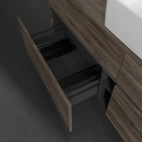 VILLEROY BOCH Toaletní skříňka Collaro, 4 výsuvy, 1600 x 548 x 500 mm, dub kamenný #C04900RK, obrázek 6