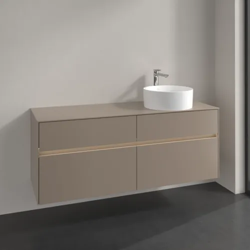 VILLEROY BOCH Toaletní skříňka Collaro, s osvětlením, 4 výsuvy, 1400 x 548 x 500 mm, taupe / taupe #C047B0VM, obrázek 2