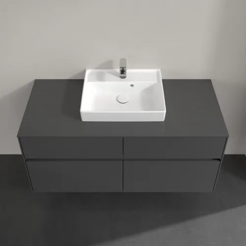 VILLEROY BOCH Collaro toaletní skříňka, 4 výsuvy, 1200 x 548 x 500 mm, lesklá šedá / lesklá šedá #C07000FP, obrázek 4