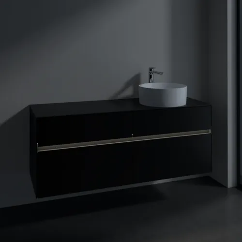 VILLEROY BOCH Toaletní skříňka Collaro, s osvětlením, 4 výsuvy, 1400 x 548 x 500 mm, Volcano Black / Volcano Black #C047B0VL, obrázek 5