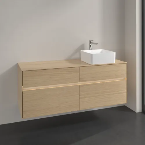 VILLEROY BOCH Toaletní skříňka Collaro, s osvětlením, 4 výsuvy, 1400 x 548 x 500 mm, severský dub / severský dub #C047B0VJ, obrázek 2