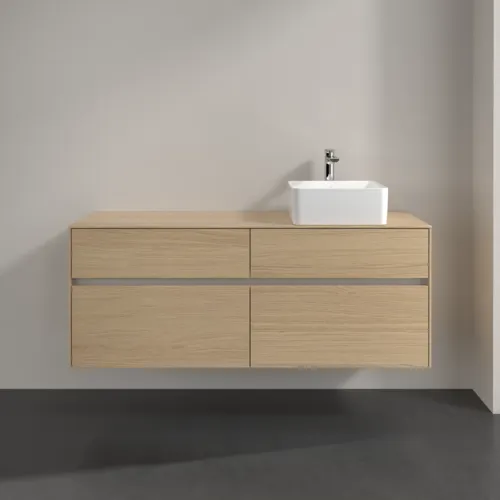 VILLEROY BOCH Toaletní skříňka Collaro, s osvětlením, 4 výsuvy, 1400 x 548 x 500 mm, severský dub / severský dub #C047B0VJ, obrázek 3