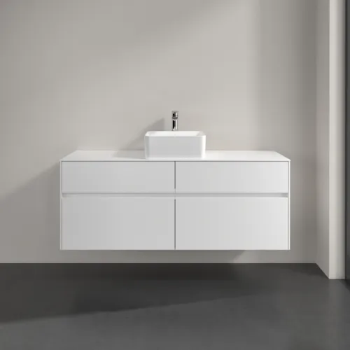 VILLEROY BOCH Toaletní skříňka Collaro, s osvětlením, 4 výsuvy, 1400 x 548 x 500 mm, bílá matná / bílá matná #C045B0MS, obrázek 3