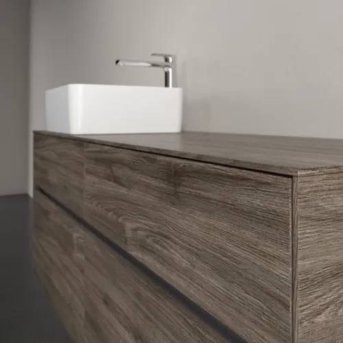 VILLEROY BOCH Umyvadlová skříňka Collaro, s osvětlením, 4 výsuvy, 1400 x 548 x 500 mm, dub kamenný #C046B0RK, obrázek 6