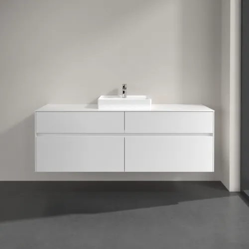 VILLEROY BOCH Toaletní skříňka Collaro, s osvětlením, 4 výsuvy, 1600 x 548 x 500 mm, bílá matná / bílá matná #C077B0MS, obrázek 3
