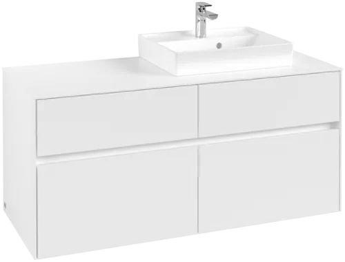 VILLEROY BOCH Toaletní skříňka Collaro, 4 výsuvy, 1200 x 548 x 500 mm, bílá matná / bílá matná #C07200MS