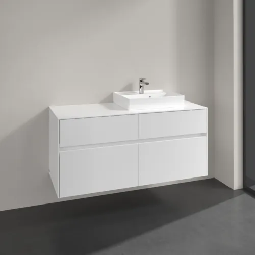 VILLEROY BOCH Toaletní skříňka Collaro, 4 výsuvy, 1200 x 548 x 500 mm, bílá matná / bílá matná #C07200MS, obrázek 2