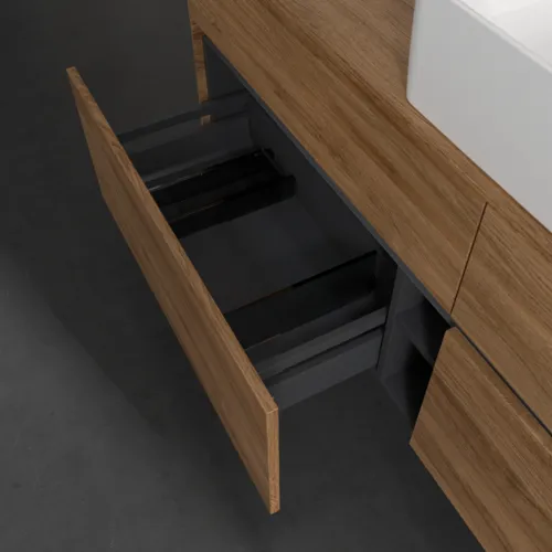 VILLEROY BOCH Toaletní skříňka Collaro, 4 výsuvy, 1600 x 548 x 500 mm, dub Kansas #C04900RH, obrázek 6