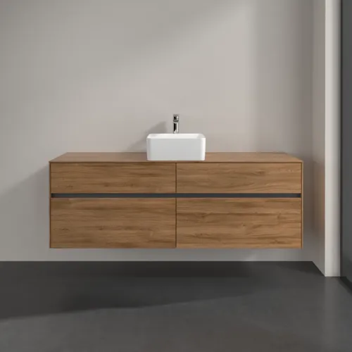 VILLEROY BOCH Toaletní skříňka Collaro, 4 výsuvy, 1600 x 548 x 500 mm, dub Kansas #C04900RH, obrázek 3