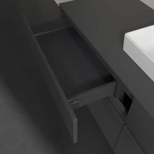 VILLEROY BOCH Toaletní skříňka Collaro, 4 výsuvy, 1600 x 548 x 500 mm, lesklá šedá / lesklá šedá #C07700FP, obrázek 7