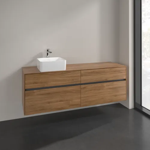 VILLEROY BOCH Toaletní skříňka Collaro, 4 výsuvy, 1600 x 548 x 500 mm, dub Kansas #C05000RH, obrázek 2