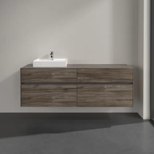 VILLEROY BOCH Umyvadlová skříňka Collaro, s osvětlením, 4 výsuvy, 1600 x 548 x 500 mm, dub kamenný #C078B0RK, obrázek 3