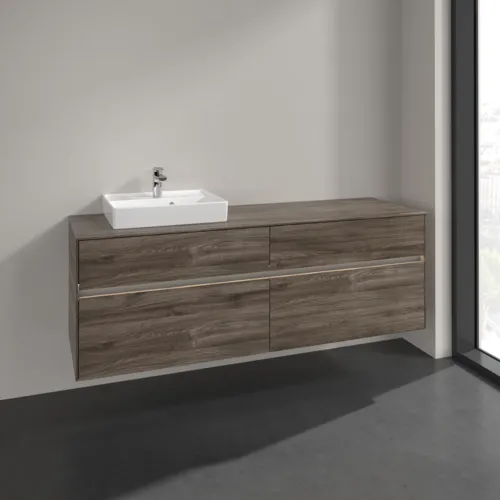 VILLEROY BOCH Umyvadlová skříňka Collaro, s osvětlením, 4 výsuvy, 1600 x 548 x 500 mm, dub kamenný #C078B0RK, obrázek 2