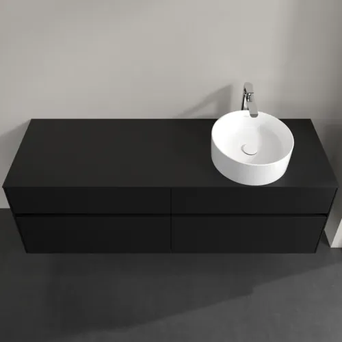 VILLEROY BOCH Toaletní skříňka Collaro, 4 výsuvy, 1600 x 548 x 500 mm, Volcano Black / Volcano Black #C05100VL, obrázek 4