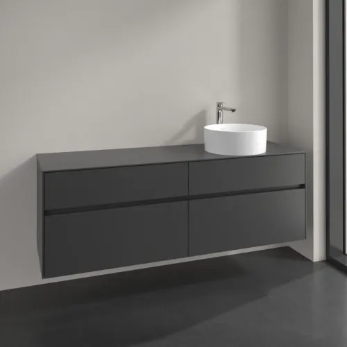 VILLEROY BOCH Toaletní skříňka Collaro, 4 výsuvy, 1600 x 548 x 500 mm, grafitová / grafitová #C05100VR, obrázek 2