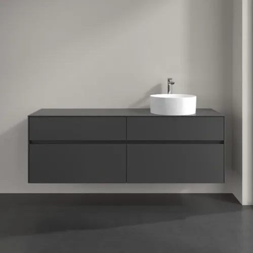 VILLEROY BOCH Toaletní skříňka Collaro, 4 výsuvy, 1600 x 548 x 500 mm, grafitová / grafitová #C05100VR, obrázek 3