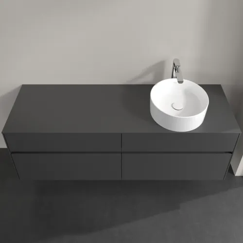 VILLEROY BOCH Toaletní skříňka Collaro, 4 výsuvy, 1600 x 548 x 500 mm, grafitová / grafitová #C05100VR, obrázek 4