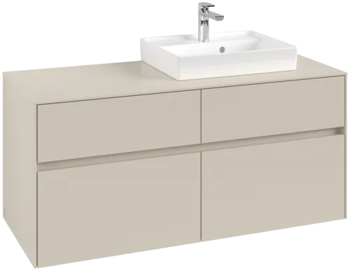VILLEROY BOCH Toaletní skříňka Collaro, s osvětlením, 4 výsuvy, 1200 x 548 x 500 mm, Cashmere Grey / Cashmere Grey #C072B0VN