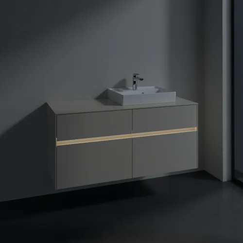 VILLEROY BOCH Toaletní skříňka Collaro, s osvětlením, 4 výsuvy, 1200 x 548 x 500 mm, Cashmere Grey / Cashmere Grey #C072B0VN, obrázek 5