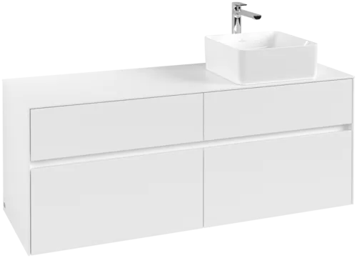 VILLEROY BOCH Toaletní skříňka Collaro, 4 výsuvy, 1400 x 548 x 500 mm, bílá matná / bílá matná #C04700MS