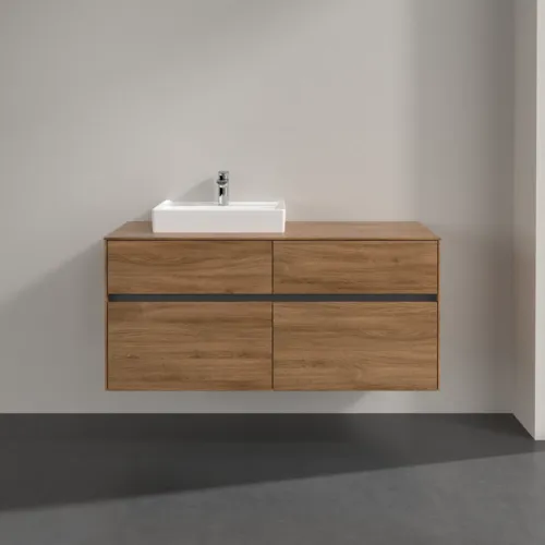 VILLEROY BOCH Umyvadlová skříňka Collaro, s osvětlením, 4 výsuvy, 1200 x 548 x 500 mm, dub Kansas #C071B0RH, obrázek 3