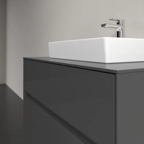 VILLEROY BOCH Toaletní skříňka Collaro, 2 výsuvy, 800 x 548 x 500 mm, lesklá šedá / lesklá šedá #C06900FP, obrázek 5
