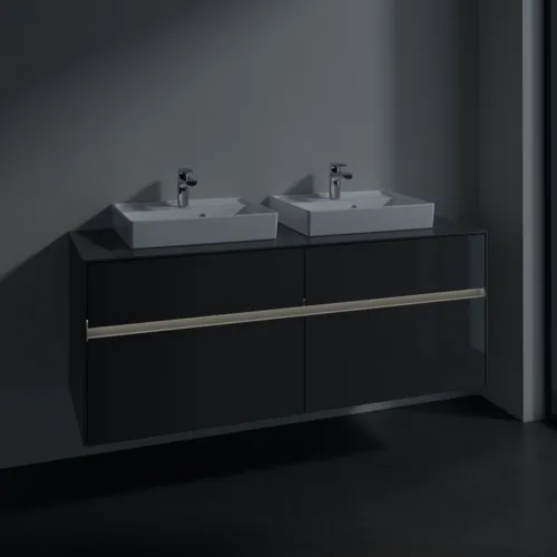 VILLEROY BOCH Toaletní skříňka Collaro, s osvětlením, 4 výsuvy, 1400 x 548 x 500 mm, lesklá šedá / lesklá šedá #C076B0FP, obrázek 5