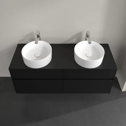 VILLEROY BOCH Toaletní skříňka Collaro, s osvětlením, 4 výsuvy, 1400 x 548 x 500 mm, Volcano Black / Volcano Black #C048B0VL, obrázek 4