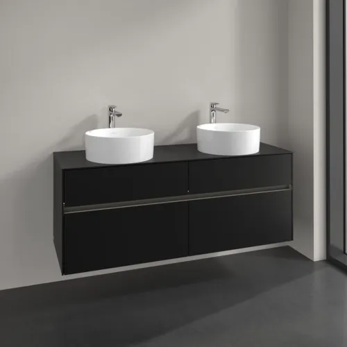 VILLEROY BOCH Toaletní skříňka Collaro, s osvětlením, 4 výsuvy, 1400 x 548 x 500 mm, Volcano Black / Volcano Black #C048B0VL, obrázek 2