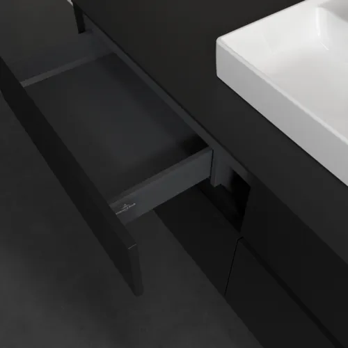 VILLEROY BOCH Toaletní skříňka Collaro, 4 výsuvy, 1400 x 548 x 500 mm, Volcano Black / Volcano Black #C07300VL, obrázek 7