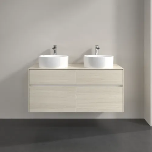 VILLEROY BOCH Toaletní skříňka Collaro, 4 výsuvy, 1200 x 548 x 500 mm, bílý dub / bílý dub #C04400AA, obrázek 3