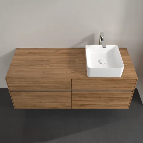 VILLEROY BOCH Toaletní skříňka Collaro, s osvětlením, 4 výsuvy, 1400 x 548 x 500 mm, dub Kansas #C047B0RH, obrázek 4