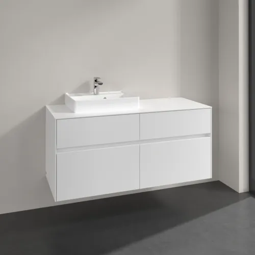 VILLEROY BOCH Toaletní skříňka Collaro, 4 výsuvy, 1200 x 548 x 500 mm, bílá matná / bílá matná #C07100MS, obrázek 2