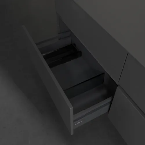 VILLEROY BOCH Toaletní skříňka Collaro, 4 výsuvy, 1400 x 548 x 500 mm, lesklá šedá / lesklá šedá #C04700FP, obrázek 6