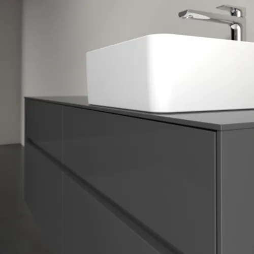 VILLEROY BOCH Toaletní skříňka Collaro, 4 výsuvy, 1400 x 548 x 500 mm, lesklá šedá / lesklá šedá #C04700FP, obrázek 5