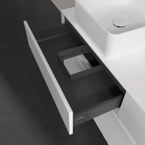 VILLEROY BOCH Toaletní skříňka Collaro, s osvětlením, 4 výsuvy, 1400 x 548 x 500 mm, bílá matná / bílá matná #C046B0MS, obrázek 8