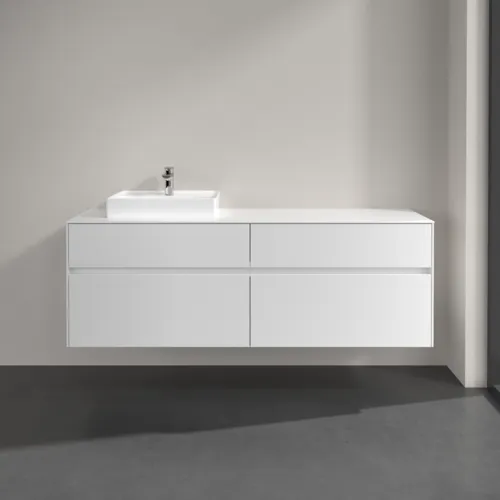 VILLEROY BOCH Toaletní skříňka Collaro, s osvětlením, 4 výsuvy, 1600 x 548 x 500 mm, bílá matná / bílá matná #C078B0MS, obrázek 3