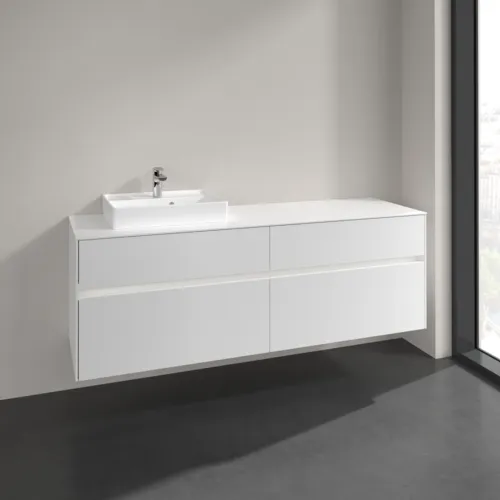 VILLEROY BOCH Toaletní skříňka Collaro, s osvětlením, 4 výsuvy, 1600 x 548 x 500 mm, bílá matná / bílá matná #C078B0MS, obrázek 2