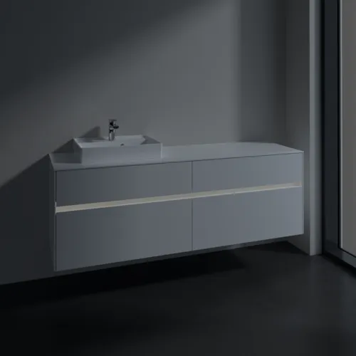 VILLEROY BOCH Toaletní skříňka Collaro, s osvětlením, 4 výsuvy, 1600 x 548 x 500 mm, bílá matná / bílá matná #C078B0MS, obrázek 5
