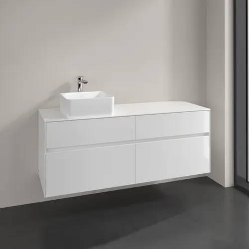VILLEROY BOCH Toaletní skříňka Collaro, 4 výsuvy, 1400 x 548 x 500 mm, lesklá bílá / lesklá bílá #C04600DH, obrázek 2