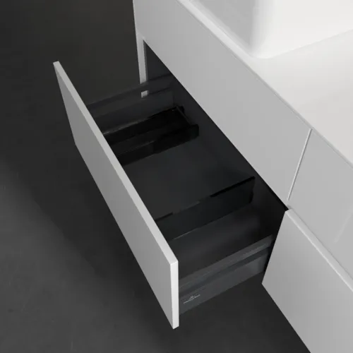 VILLEROY BOCH Toaletní skříňka Collaro, 4 výsuvy, 1400 x 548 x 500 mm, lesklá bílá / lesklá bílá #C04600DH, obrázek 6