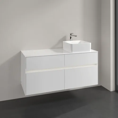 VILLEROY BOCH Collaro toaletní skříňka, s osvětlením, 4 výsuvy, 1200 x 548 x 500 mm, lesklá bílá / lesklá bílá #C043B0DH, obrázek 2