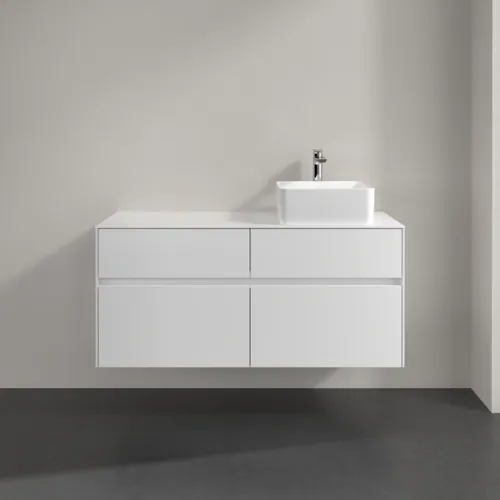 VILLEROY BOCH Collaro toaletní skříňka, s osvětlením, 4 výsuvy, 1200 x 548 x 500 mm, lesklá bílá / lesklá bílá #C043B0DH, obrázek 3